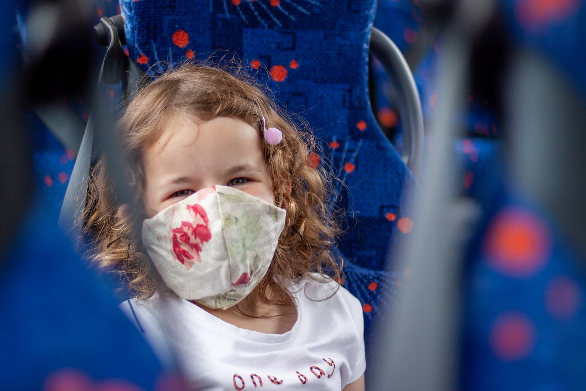 2 Wearing Face Masks on board