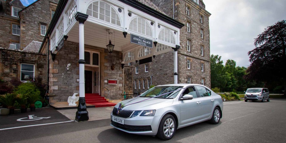 Pitlochry Taxi outside Atholl Palace hotel