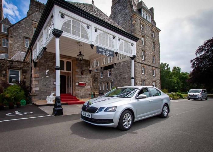 Pitlochry Taxi outside Atholl Palace hotel